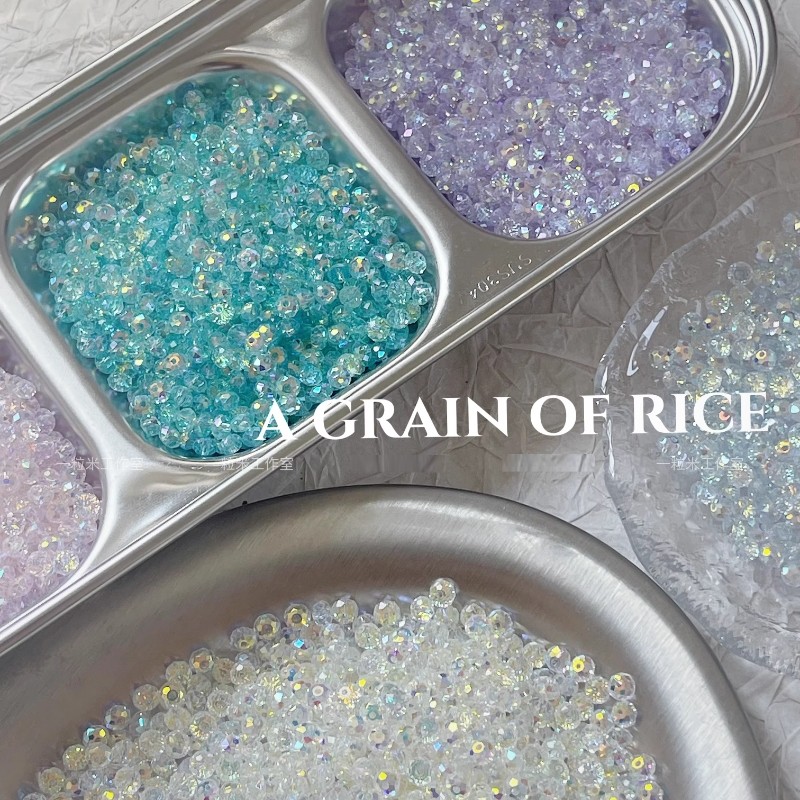 水晶手链diy材料人造水晶散珠串珠手工配件散珠手链串珠材料