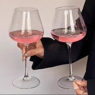 家用高档葡萄酒杯高脚杯 高脚杯红酒杯家用高级感勃艮第红酒杯套装