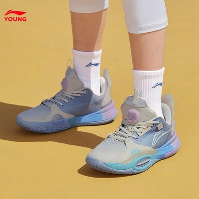 李宁夏款青少年专业男童篮球鞋