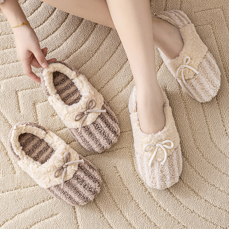 棉拖鞋女秋冬季毛绒包跟室内家居