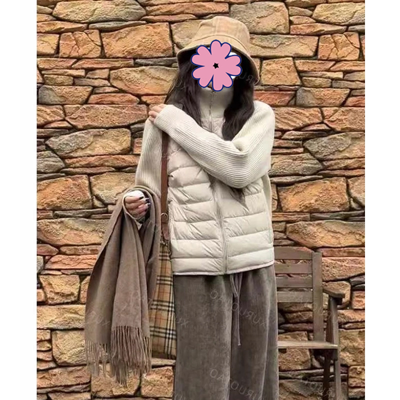 秋冬季羽绒棉服外套立领棉衣针织