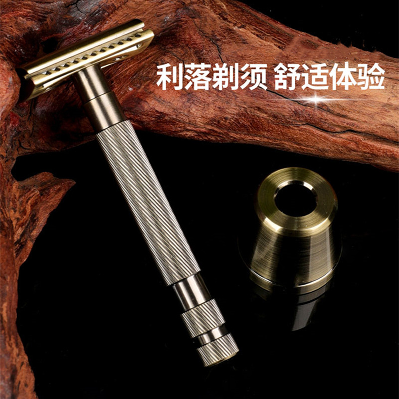 潮科手动青古铜刮胡刀图片