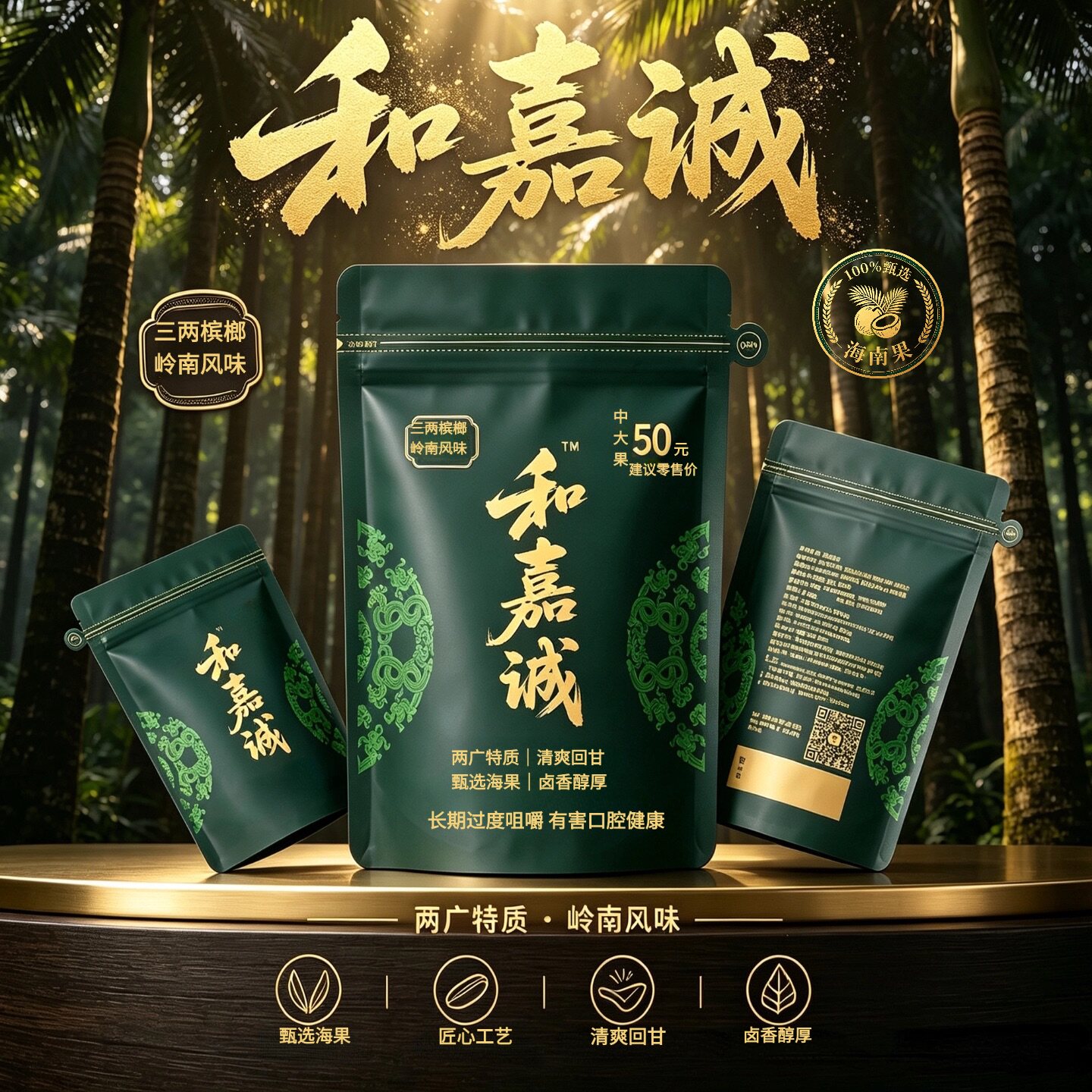 和嘉诚天下口味半斤三两王散装槟槟榔