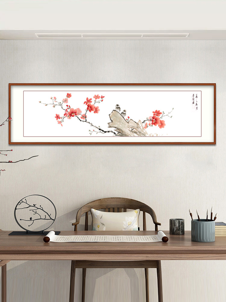 纯手绘国画牡丹挂画花鸟画客厅装饰画沙发背景墙卧室床头壁画