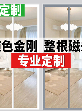 2024新款防蚊门帘家用魔术贴全磁条磁性夏季纱窗纱门防蝇自吸自粘
