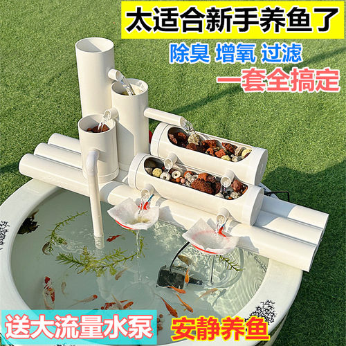 鱼缸自动增氧过滤免换水静音吸便