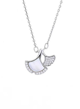 PIARA 银杏叶白贝锁骨链NKC1020