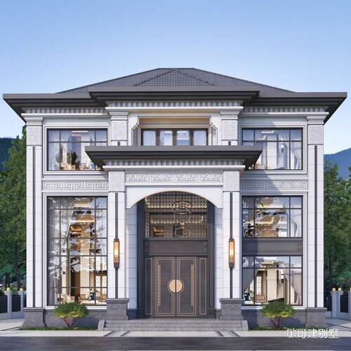 新款农村三层自建房中式全套设计图别墅设计施工图纸Q030