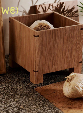 25年新品丹麦Fermliving Bon 系列实木收纳盒大蒜盒黄油盒储物盒