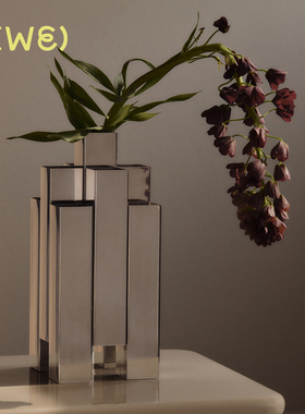 25秋冬新品 Fermliving Tessera Vase花瓶花器不锈钢雕塑感艺术品