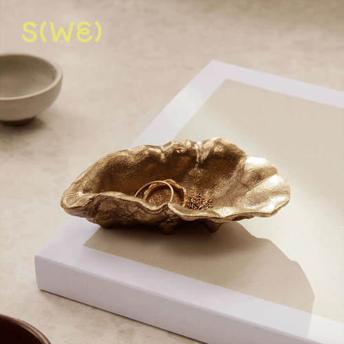 北欧Fermliving纯铜复古首饰碟
