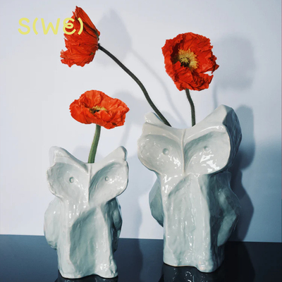 比利时Serax猫头鹰陶瓷花瓶雕塑