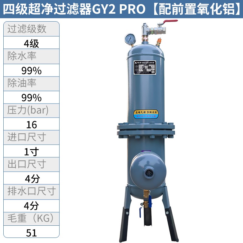 激光切割机空压机气源干燥过滤器精密油水分离器气泵干燥罐处理器