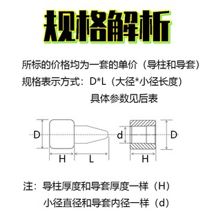 现货橡胶模导柱导套40cr硅胶模具定位销精柱五金配件1214161820