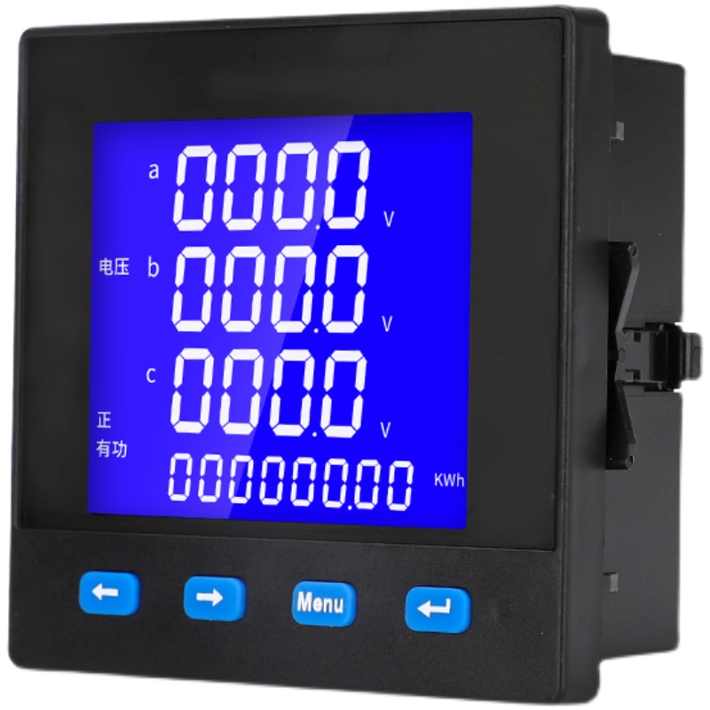 三相数显多功能电力仪表 液晶电流电压功率频率组合表带计量通讯