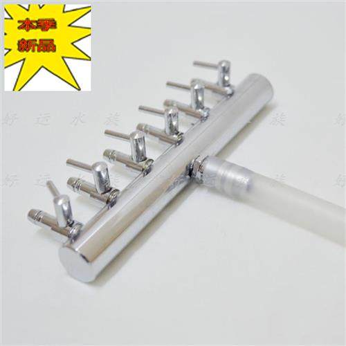 氧气泵分流器6孔钢分配器 金属空气气量调节阀 氧气泵8mm转4mm