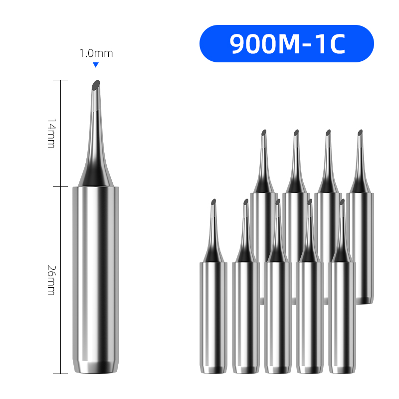936烙铁头尖头内热式马蹄扁头恒温电洛铁头907铬铁头刀口锡焊通用