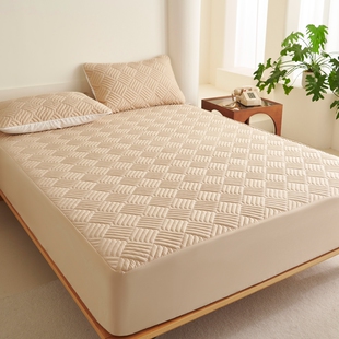 A类纯棉床笠单件100全棉加厚夹棉席梦思床垫保护罩全包防尘床罩套