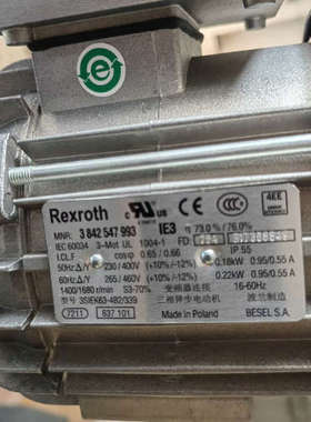 Rexroth力士乐3842547993 IEC 60034