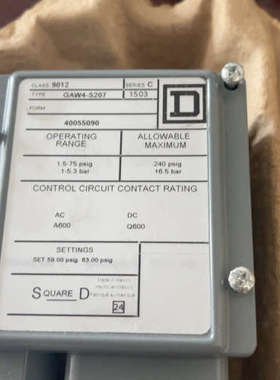 SQUARE_D压力开关9012 GAW4-S207 原