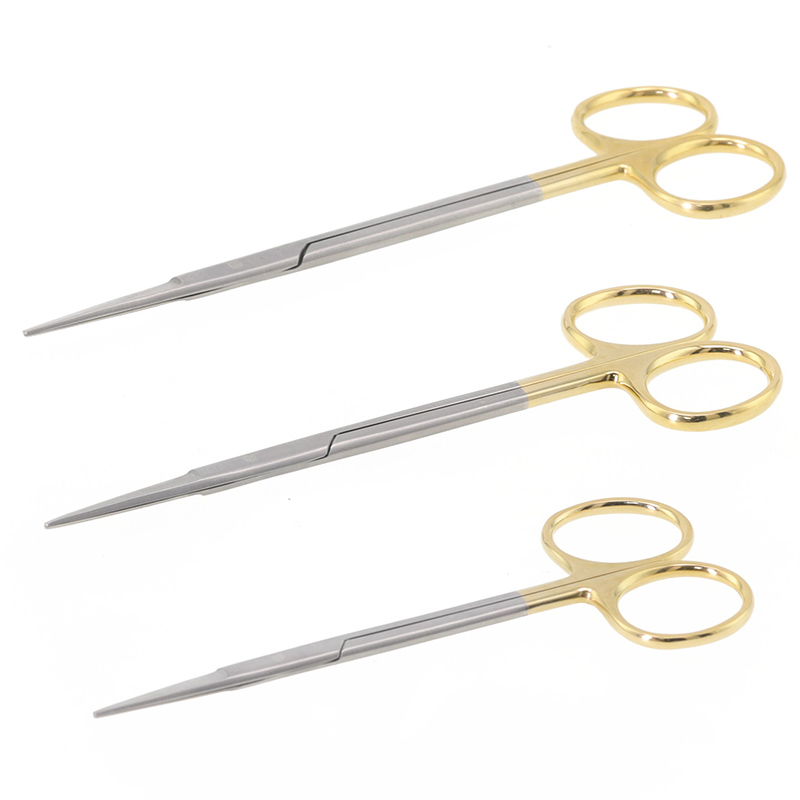 圆尖多角度手术剪眼科弯头直柄