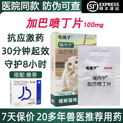 毛孩子喵内宁加巴喷丁片猫咪
