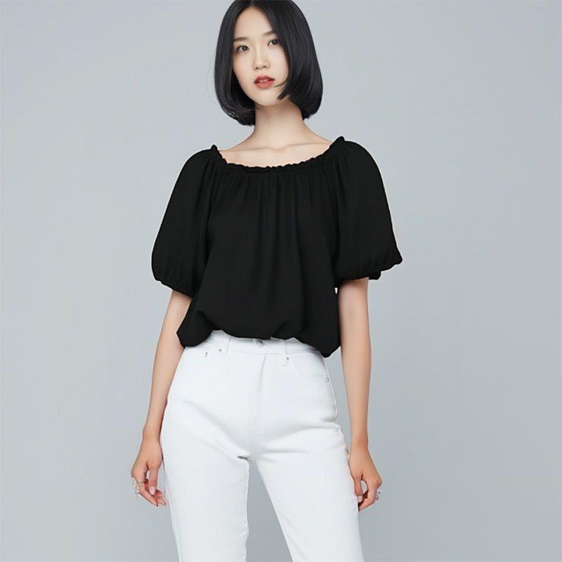 年轻人棉绸上衣棉绸短袖T恤女2025年夏季新款波西米亚碎花衫宽松