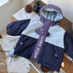 男童初冬夹棉外套2025秋冬新款男宝洋气秋冬棉衣加厚保暖棉服棉袄