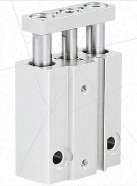。气动小型T三轴气缸TCM10三杆微型带导杆气缸MGJ6*5X10X15-20带