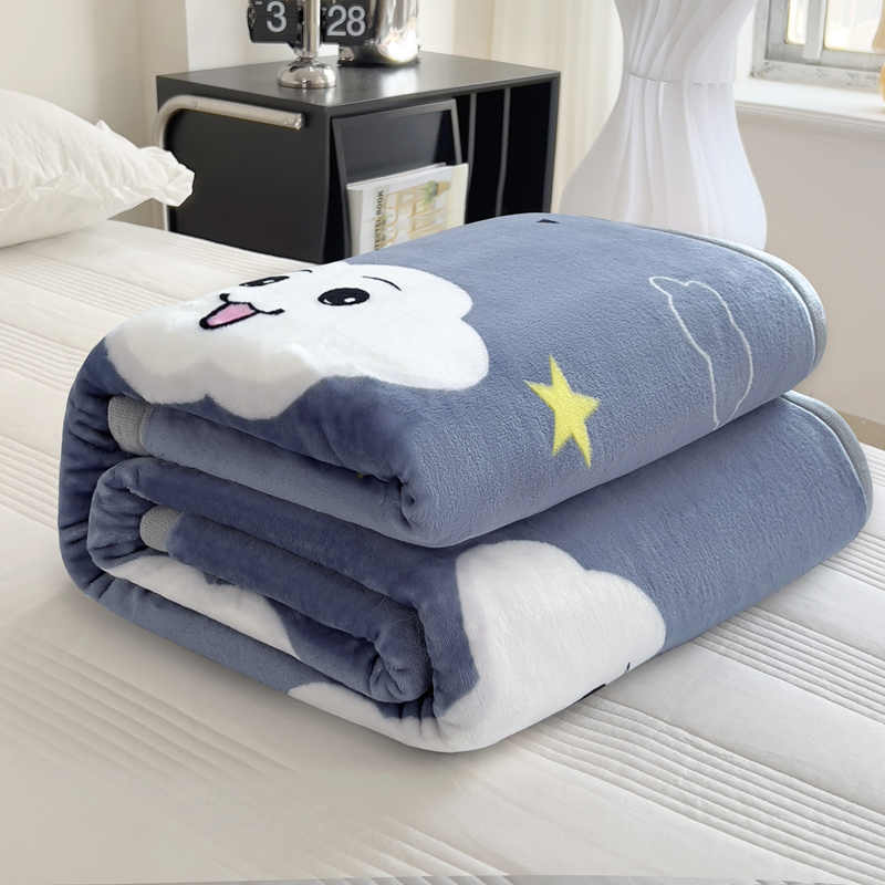 珊瑚绒毛毯午休办公室空调冬天