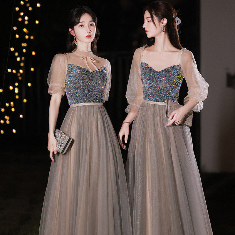姐妹团礼服胖mm伴娘小众图片