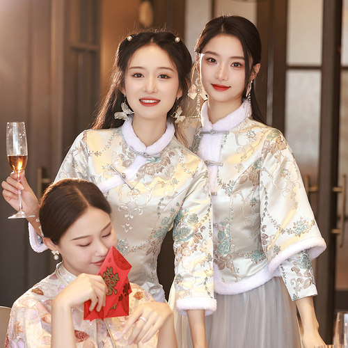 中式伴娘服2025新款姐妹裙