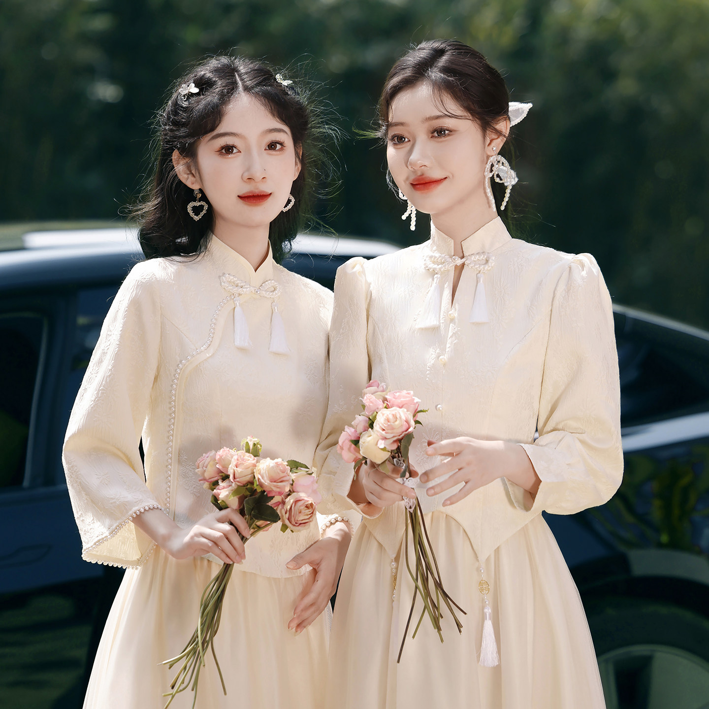 中式伴娘服2026夏季新款姐妹裙图片
