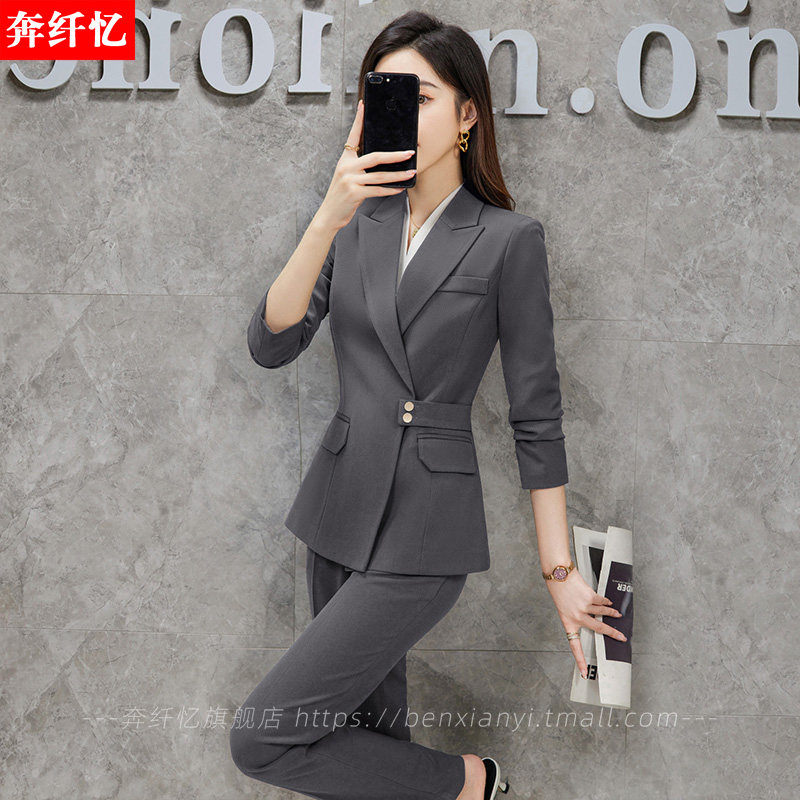 秋冬职业装女西装套装时尚气质高端西服正装外套大学生面试工作服