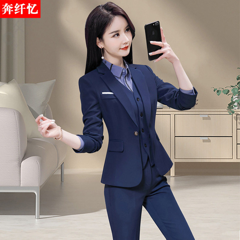 高端职业装女西装套装工作服气质酒店经理大学生面试正装西服外套