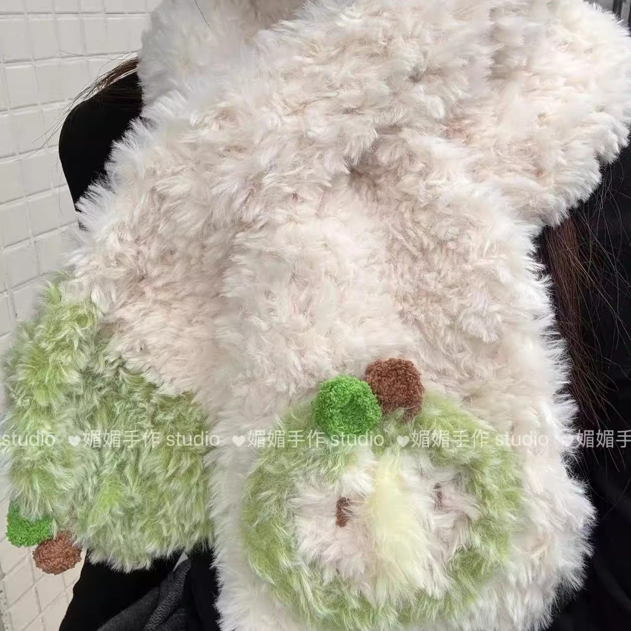 圣诞苹果造型毛绒围巾手工编织DIY钩针材料包粗毛线围脖,服饰配件/皮带/帽子/围巾,DIY编织材料包,淘宝优惠券,粉丝福利购,淘宝优惠卷