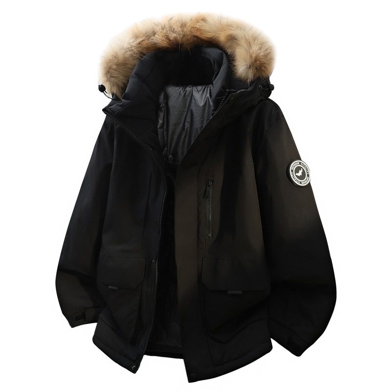 1688源选2025新款羽绒服男女短款白鹅绒休闲保暖情侣外套