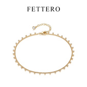 FETTERO原创金色圆珠脚链女2026年新款 潮足链性感腿链小众高级感