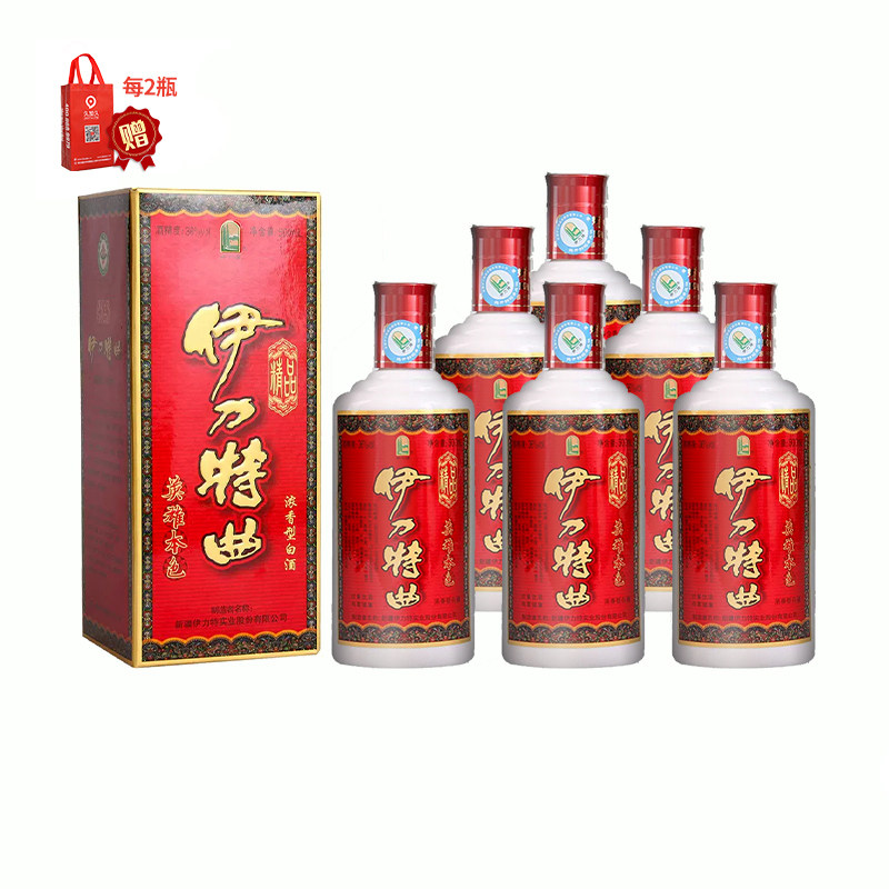 新疆伊力 精品伊力特曲36度浓香白酒英雄本色500ml*6瓶整箱口粮酒