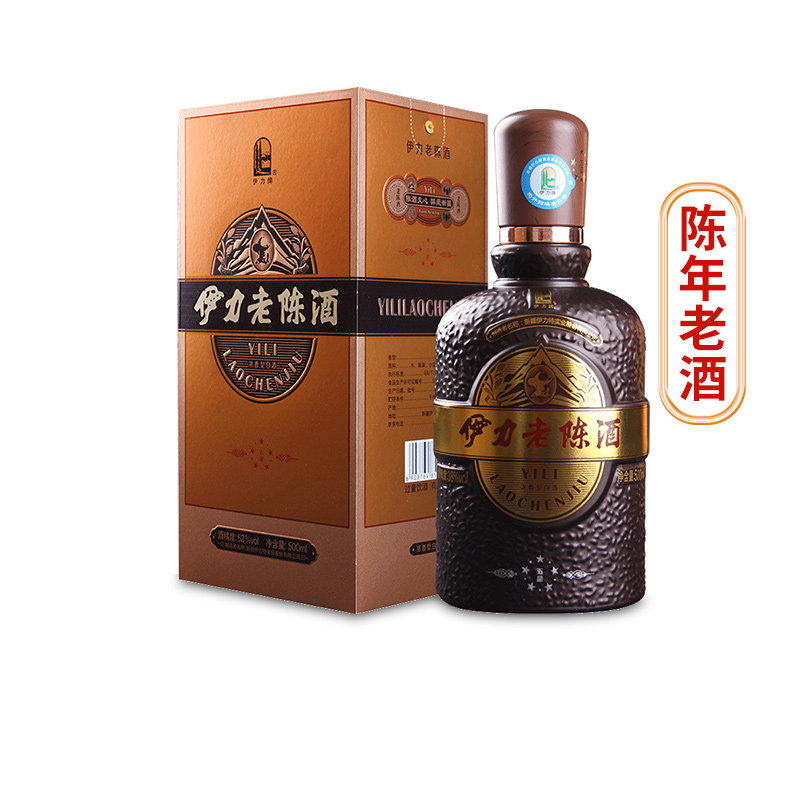 久加久 新疆伊力五星老陈酒 浓香型白酒伊犁白酒 52度500ml礼盒装