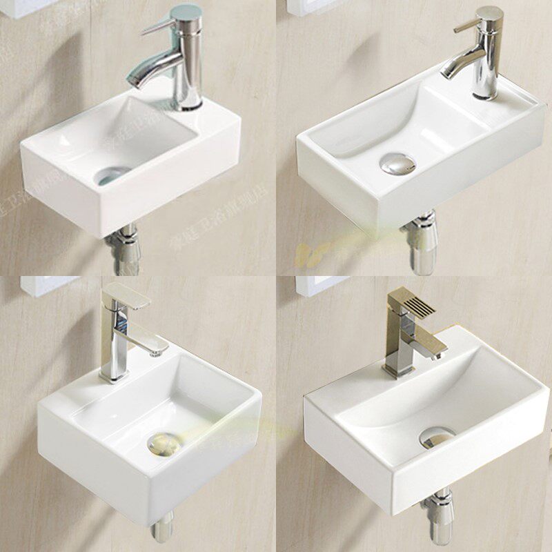 小水池迷你卫生间洗手盆墙排面盆洗手台冼手盆浴室洗漱盆洗面盘转