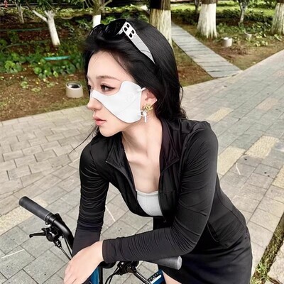 蝴蝶挂耳面罩户外运动自行车冰丝高尔夫骑行装备跑步专用防晒口罩