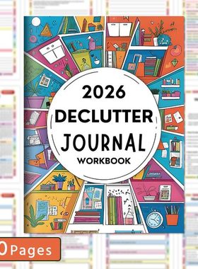 跨境新品 2026 DECLUTTER JOURNAL WORKBOOK 家庭整理日记本