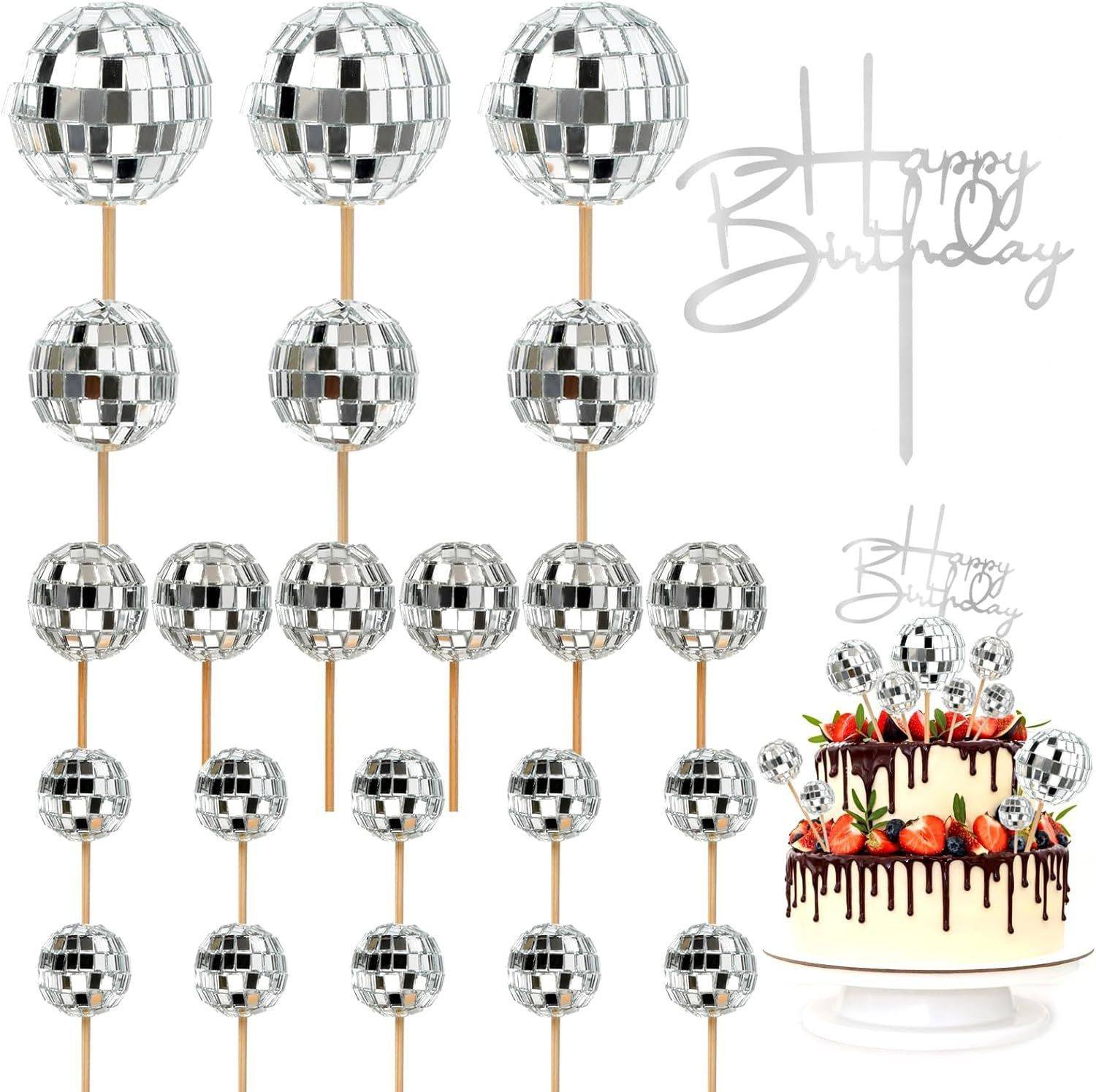 2-5cmDisco蛋糕插牌镜面球生日蛋糕插件派对用品装饰球,节庆用品/礼品,蛋糕/烘焙装饰用品,淘宝优惠券,粉丝福利购,淘宝优惠卷