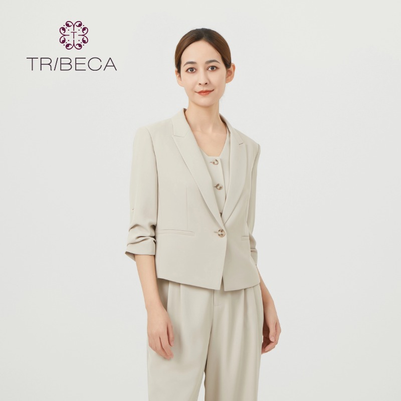 翠貝卡通勤西服馬甲褲子