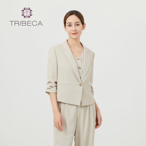 翠贝卡通勤西服马甲裤子