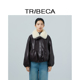 TRIBECA翠贝卡冬季 新款 鹅绒加厚羊毛领复古轻奢真皮羽绒服外套