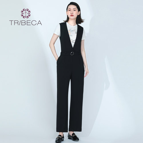 连体裤直筒阔腿裤春季