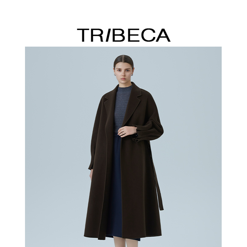 翠贝卡法式气质高级双面呢子大衣
