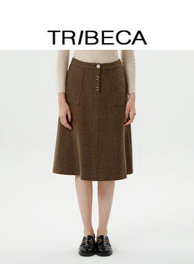 TRIBECA翠贝卡商场同款秋冬新款女士时尚显瘦半身裙